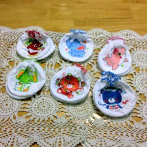 Baby Mittens - 6 new pair of handsocks